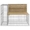  tömör impergnált fenyőfa gabion kerti pad 184x71x65,5 cm