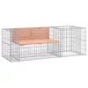  tömör duglászfenyő kerti pad gabion kosárral
