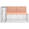  tömör duglászfenyő kerti pad gabion kosárral