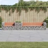  tömör duglászfenyő kerti pad gabion kosárral