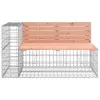  tömör duglászfenyő kerti pad gabion kosárral