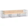  tömör fenyőfa gabion kerti pad 287x71x65,5 cm