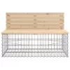  tömör fenyőfa gabion kerti pad 287x71x65,5 cm
