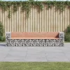  tömör duglászfenyő gabion kerti pad 287x71x65,5 cm
