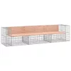  tömör duglászfenyő gabion kerti pad 287x71x65,5 cm