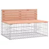  tömör duglászfenyő gabion kerti pad 287x71x65,5 cm