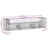  tömör duglászfenyő gabion kerti pad 287x71x65,5 cm
