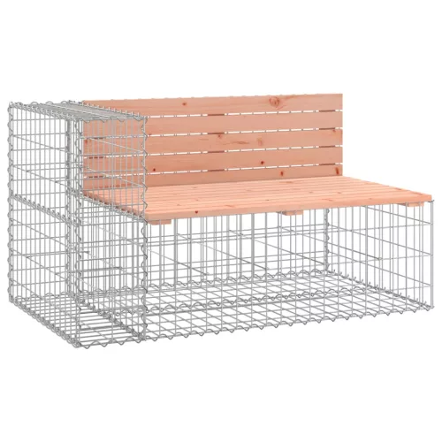  tömör duglászfenyő gabion kerti pad 347x71x65,5 cm