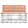  tömör duglászfenyő gabion kerti pad 347x71x65,5 cm
