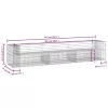  tömör duglászfenyő gabion kerti pad 347x71x65,5 cm