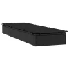  1 db fekete polyrattan napozóágy párnával 201 x 55 x 62 cm