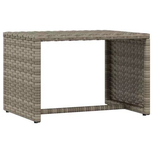  1 db szürke polyrattan napozóágy asztallal