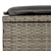  1 db szürke polyrattan napozóágy asztallal
