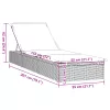  2 db fekete polyrattan napágy asztallal