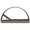  szürke polyrattan napágy kerek tetővel 211 x 57 x 140 cm