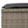  szürke polyrattan napágy kerek tetővel 211 x 57 x 140 cm