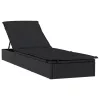  fekete polyrattan napágy kerek tetővel 211 x 57 x 140 cm