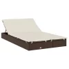 2 személyes barna polyrattan napágy tetővel 213 x 118 x 97 cm