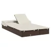  2 személyes barna polyrattan napágy tetővel 213 x 118 x 97 cm
