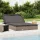  2 személyes szürke polyrattan napágy tetővel 213 x 118 x 97 cm