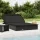  2 személyes fekete polyrattan napágy tetővel 213 x 118 x 97 cm