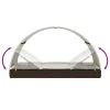  2 személyes barna polyrattan napágy kerek tetővel 211x112x140cm