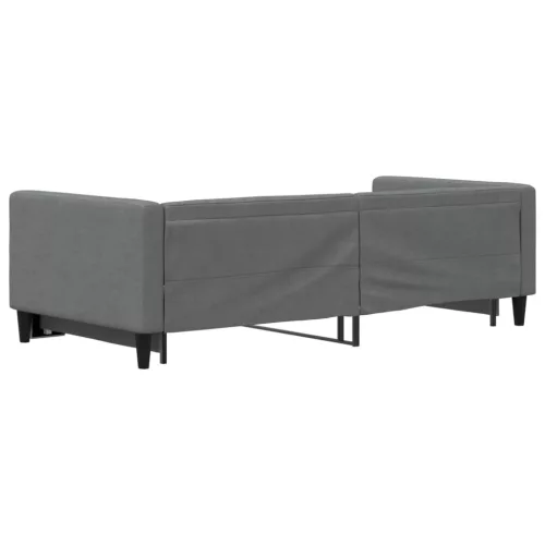  sötétszürke kihúzható szövet heverő 90 x 200 cm