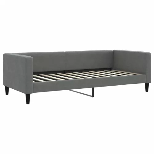  sötétszürke kihúzható szövet heverő 90 x 200 cm
