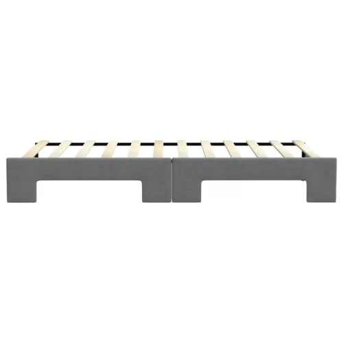  sötétszürke kihúzható szövet heverő 90 x 200 cm