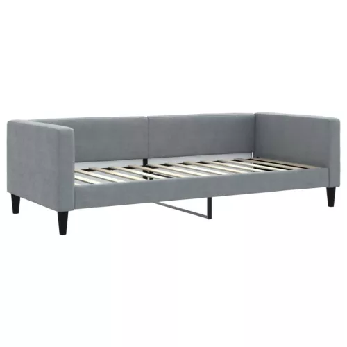  világosszürke kihúzható szövet heverő fiókokkal 100 x 200 cm