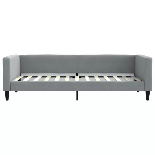  világosszürke kihúzható szövet heverő fiókokkal 100 x 200 cm