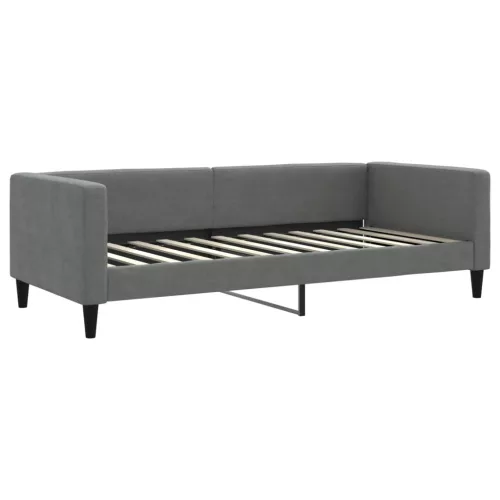  sötétszürke kihúzható szövet heverő fiókokkal 90 x 200 cm