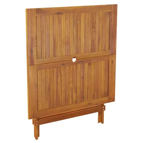  tömör akácfa összecsukható kerti asztal 90 x 90 x 75 cm