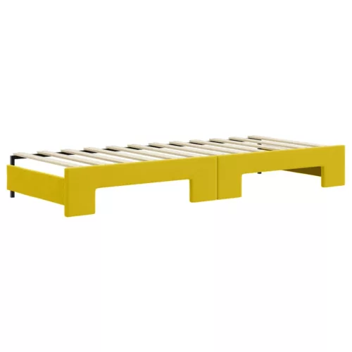  sárga kihúzható bársony heverő fiókkal 80 x 200 cm