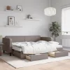  tópszínű kihúzható bársonyheverő fiókokkal 80 x 200 cm