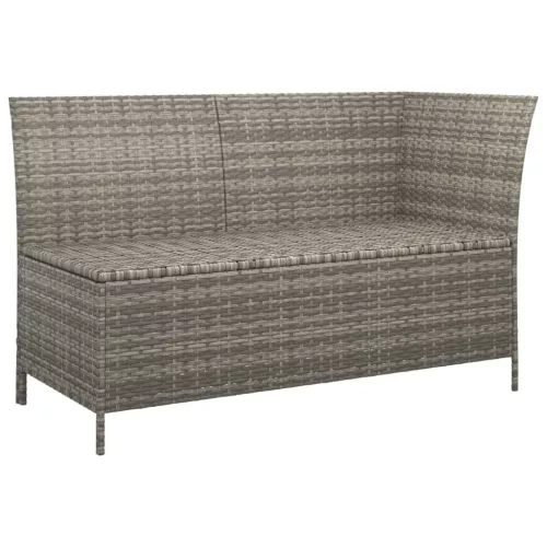  3 részes szürke polyrattan kerti ülőgarnitúra párnákkal