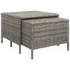  3 részes szürke polyrattan kerti ülőgarnitúra párnákkal