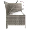  3 részes szürke polyrattan kerti ülőgarnitúra párnákkal