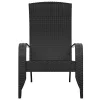  fekete polyrattan kerti adirondack szék