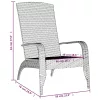  fekete polyrattan kerti adirondack szék