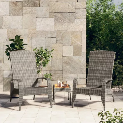  szürke polyrattan kerti adirondack szék
