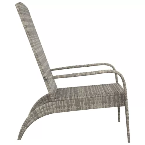  szürke polyrattan kerti adirondack szék