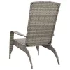  szürke polyrattan kerti adirondack szék