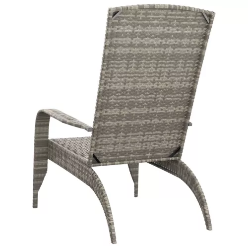  szürke polyrattan kerti adirondack szék