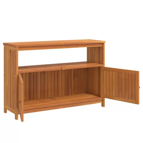  tömör akácfa kerti tálalóasztal 110 x 35 x 75 cm