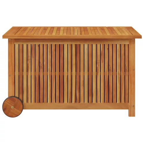  tömör akácfa kerti tárolóláda kerekekkel 90 x 50 x 58 cm