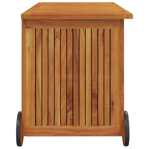  tömör akácfa kerti tárolóláda kerekekkel 90 x 50 x 58 cm