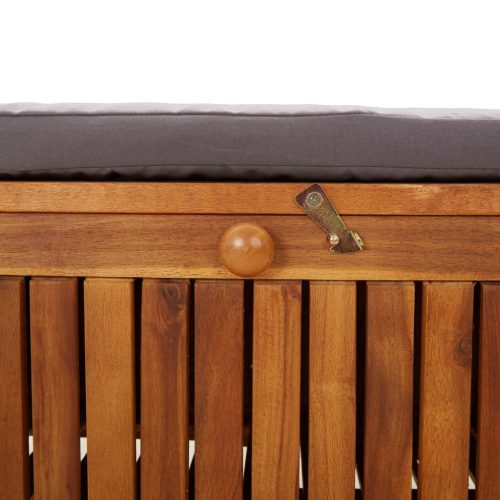  tömör akácfa kerti tárolópad párnával 91 cm