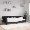  fekete szövet kanapéágy matraccal 100 x 200 cm