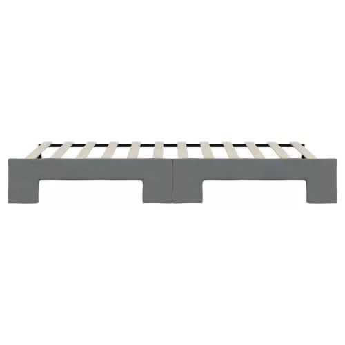  sötétszürke kihúzható szövet heverő 90 x 200 cm
